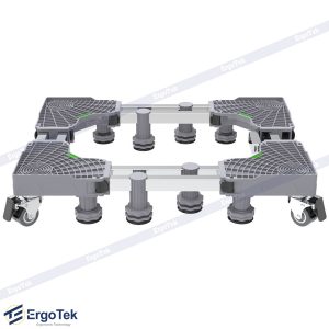 CHÂN ĐẾ MÁY GIẶT ERGOTEK 12 TRỤ 4 BÁNH XE ĐÔI